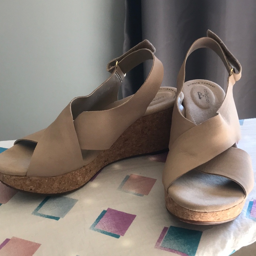 Clarks wedge sandals!